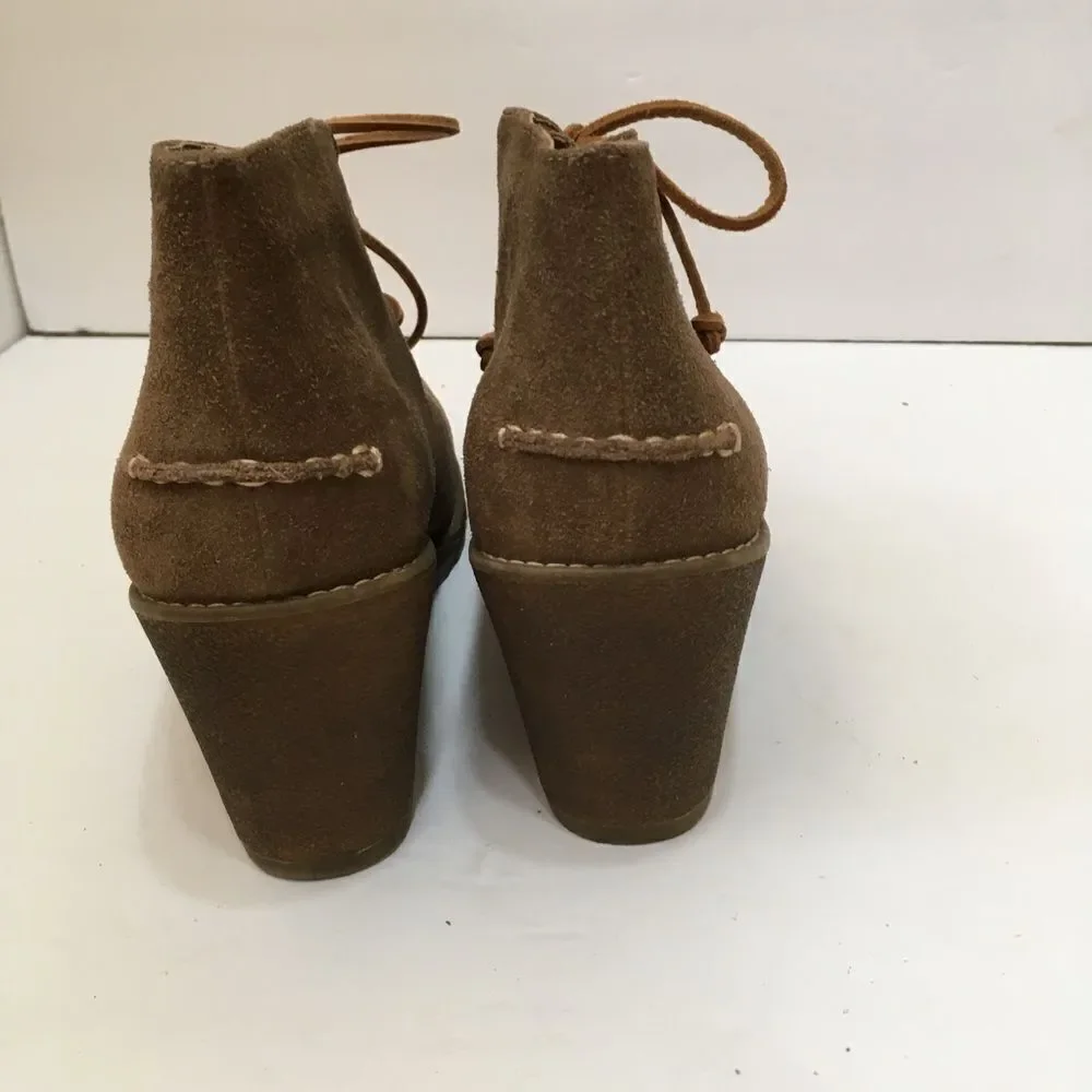EXCELLENT CONDITION SPERRY‎ BROWN SUEDE WEDGE BOOTIES